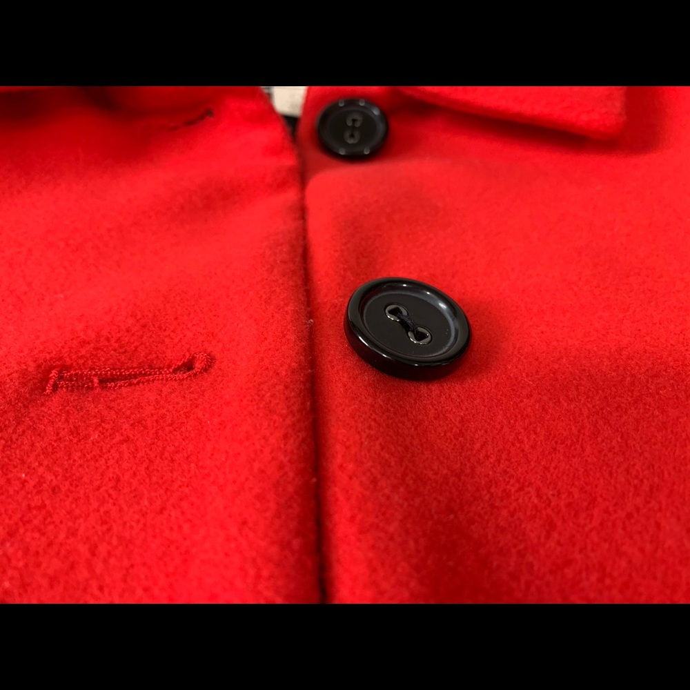 Chico's Size 0 Red Color Button Front Cropped - image 5